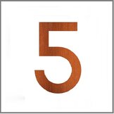 Huisnummers cortenstaal  width=