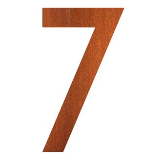 huisnummer 7 corten staal