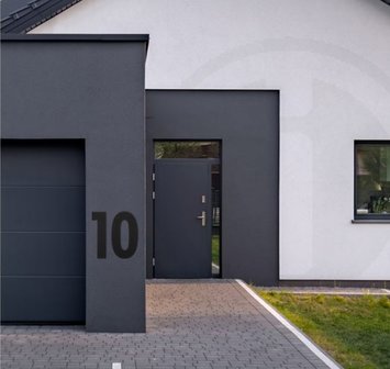 Zwart huisnummer: 1 (30cm)
