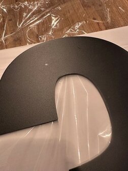B-keus Groot huisnummer: 3 (50cm) zwart mat