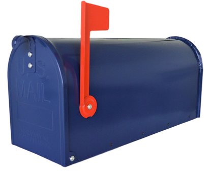US mailbox blauw
