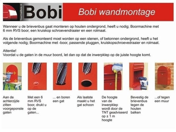 Pakketbrievenbus Bobi Cargo structuurzwart RAL 9005