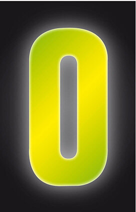 reflecterende huisnummer stickers fluor geel