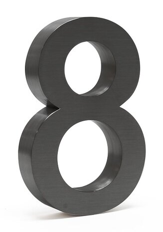 Huisnummer 3D antraciet - nummer 8