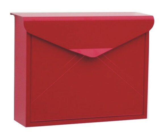 envelop brievenbus rood met brievenbuspalen
