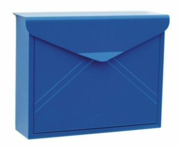 envelop brievenbus blauw met statief