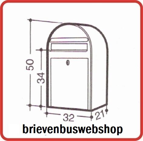 Brievenbus Bobi Classic zwartgroen RAL 6064