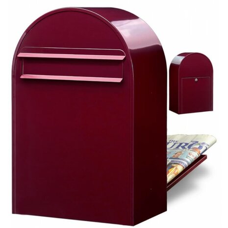 brievenbus bobi classic b back bordeaux rood