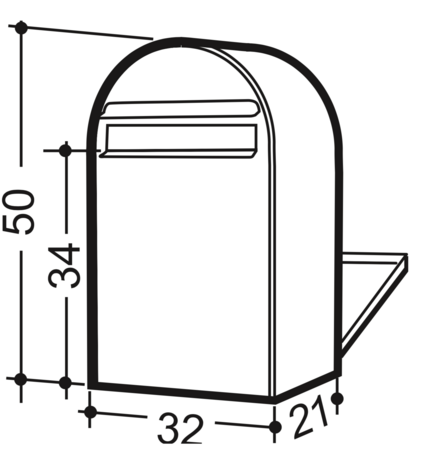 brievenbus bobi classic b grijs