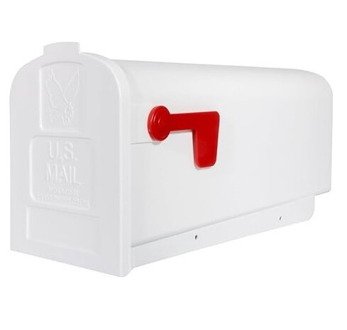 US Mailbox kunststof wit