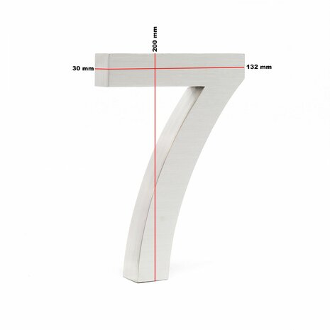 Huisnummer 3D RVS - nummer 7