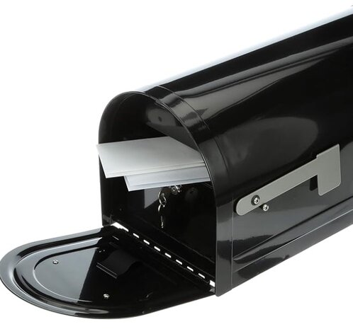 US Mailbox met slot / Brievenbus USA met slot (Zwart)