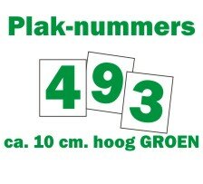 Huisnummerstickers GROEN 10CM