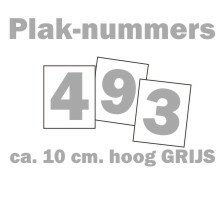 Huisnummerstickers GRIJS 10CM