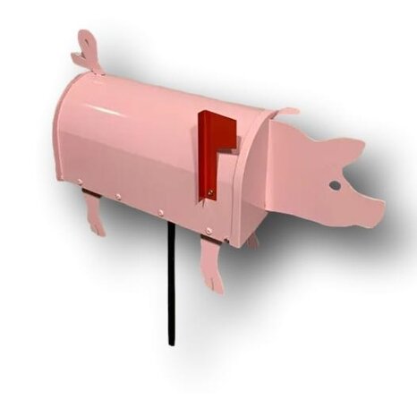 Amerikaanse brievenbus varken roze