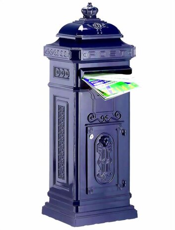 Kolombrievenbus met kroontje donkerblauw