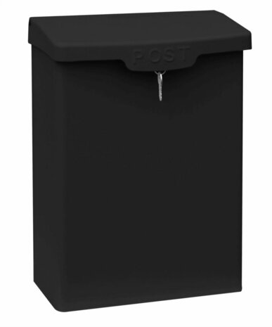 Brievenbus Ptt staal zwart + universeel statief RVS 