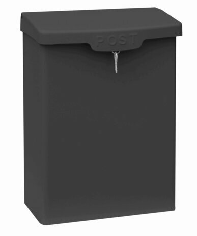 Brievenbus Ptt staal antraciet grijs + universeel statief RVS 