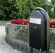 Brievenbus Bobi Grande S zwartblauw RAL 5004