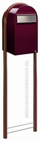 Brievenbus Bobi Grande B donkerrood RAL 3005