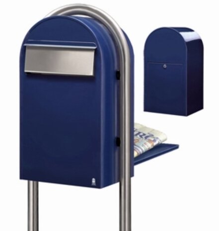 Brievenbus Bobi Grande B donkerblauw RAL 5003