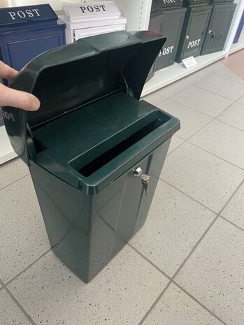 Alternatief PTT brievenbus Cofa groen m&eacute;t slot 
