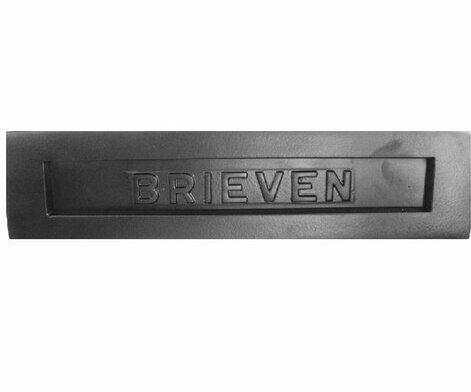 Brievenbusklep Briefplaat geveerd messing zwart &#039;Brieven&#039;