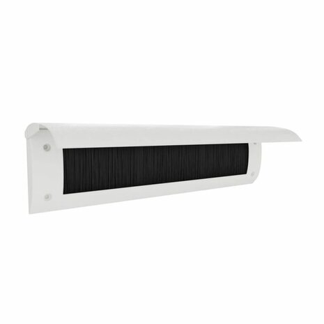Brievenbusklep met tochtstrip structuur wit (RAL9003)