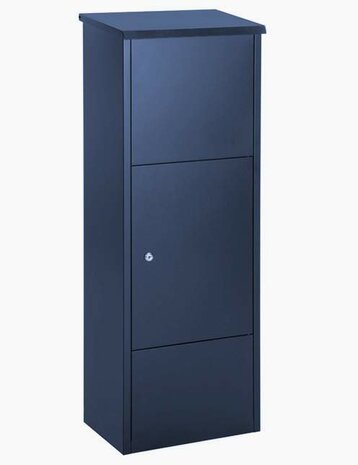 B-keus Pakketbrievenbus parcelbox mat zwart/blauw (Ral 5004) 