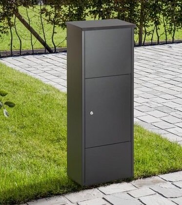 B-keus Pakketbrievenbus parcelbox mat zwart/blauw (Ral 5004) 