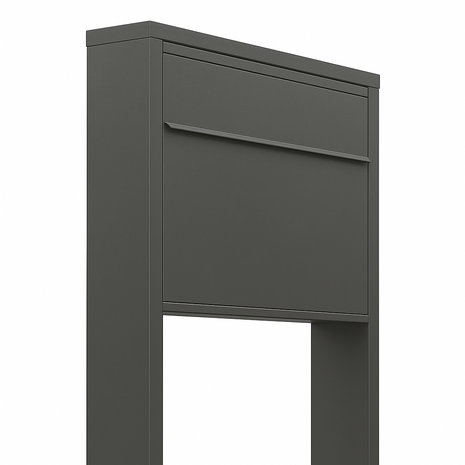Design brievenbus Hoogezand met statief Mat antraciet
