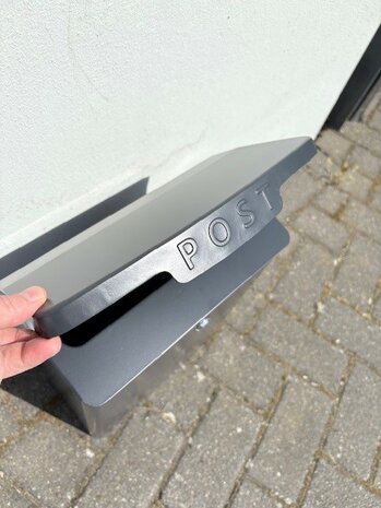 Ptt brievenbus staal antraciet grijs (mat)