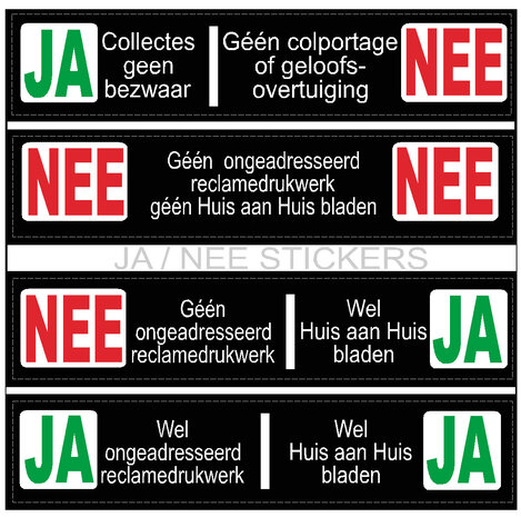 JA/NEE stickers