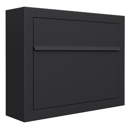 B-keus Design wandbrievenbus Hoogezand Mat zwart 