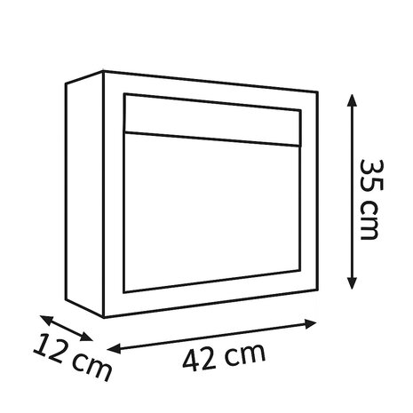 B-keus Design wandbrievenbus Hoogezand Mat zwart 