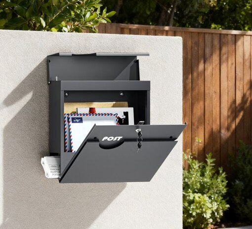 Brievenbus modern Post Antraciet RAL 7016