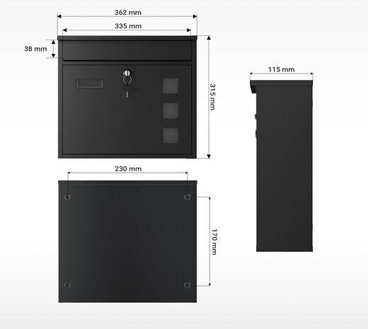 brievenbus veenendaal antraciet