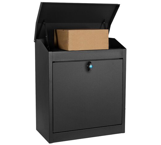 B-keus Pakketbrievenbus Largo voor aan de muur (zwart)