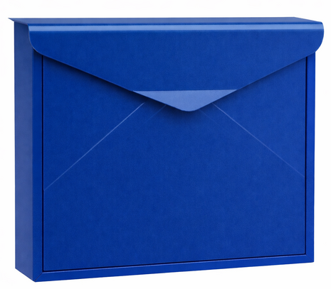 Envelop brievenbus blauw RAL 5005 