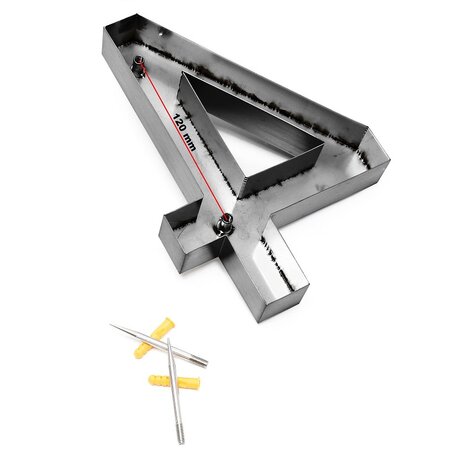 Huisnummer 3D zwart mat - nummer 4