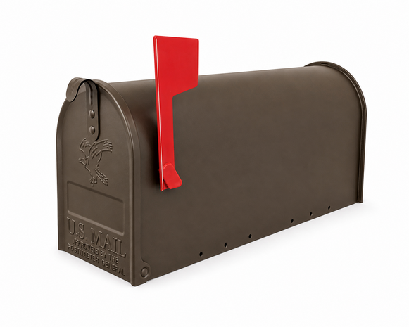 US Mailbox / Amerikaanse brievenbus brons staal