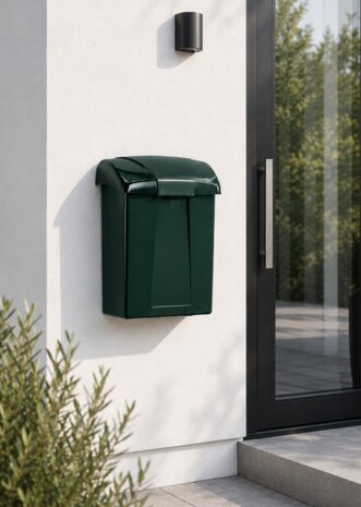 ptt brievenbus groen zonder slot