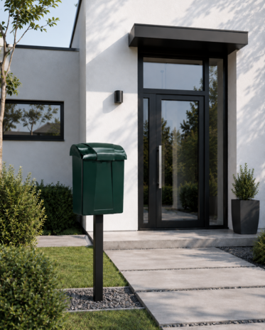 ptt brievenbus groen zonder slot