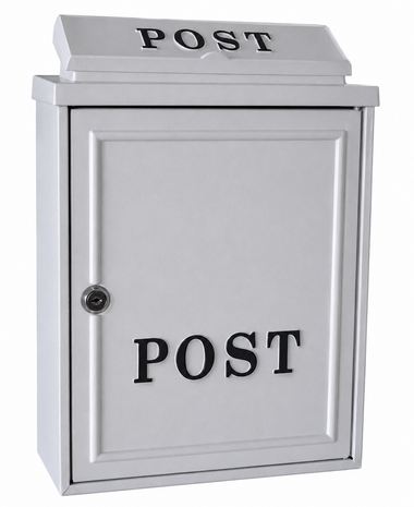 klassieke brievenbus wit post