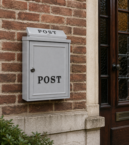 klassieke brievenbus wit post