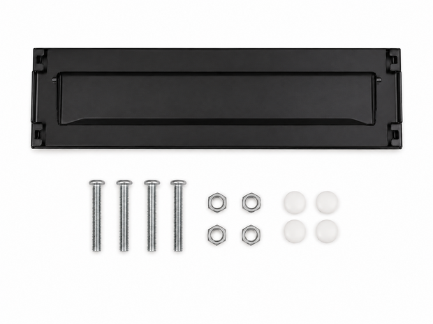 Brievenbusklep mat zwart RAL9017 (31x8cm)