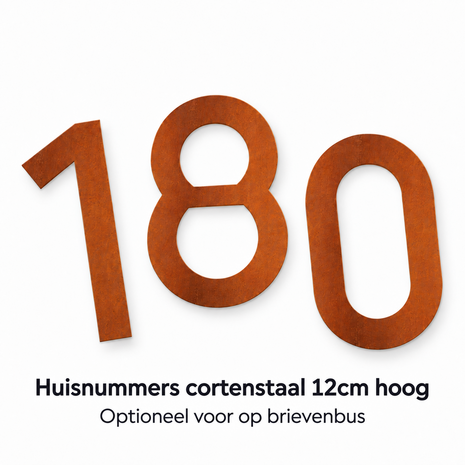 brievenbus cortenstaal hoge zuil