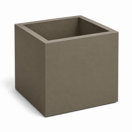 Plantenbak buiten vierkant 50x50x50cm Ombergrijs mat RAL7022