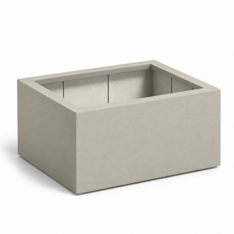 Grote plantenbak buiten 100x100x100cm Zijdegrijs RAL7044