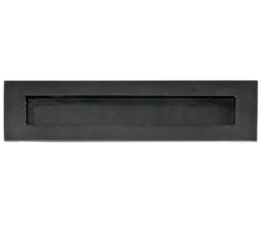 Zwarte brievenbusklep antiek smeedijzer (32,8x8,2cm)